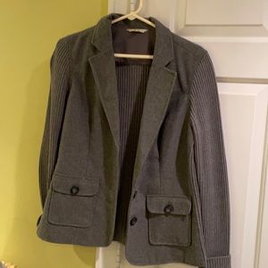 CABI - Grey sweater blazer style size med